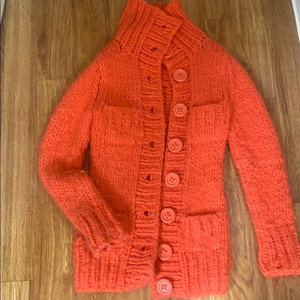 Orange fluffy sweater